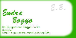 endre bogyo business card